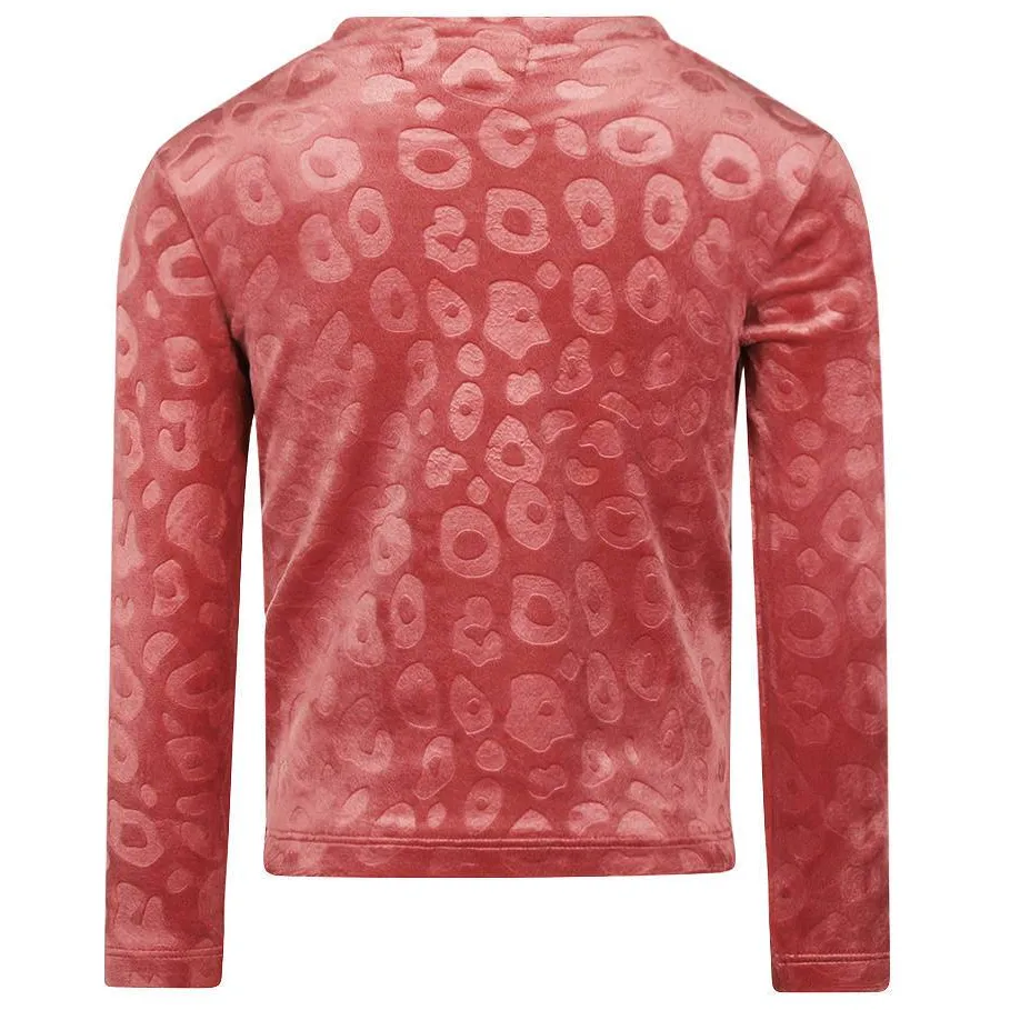Koko Noko fluwelen rechtvallende longsleeve rood, foto 3