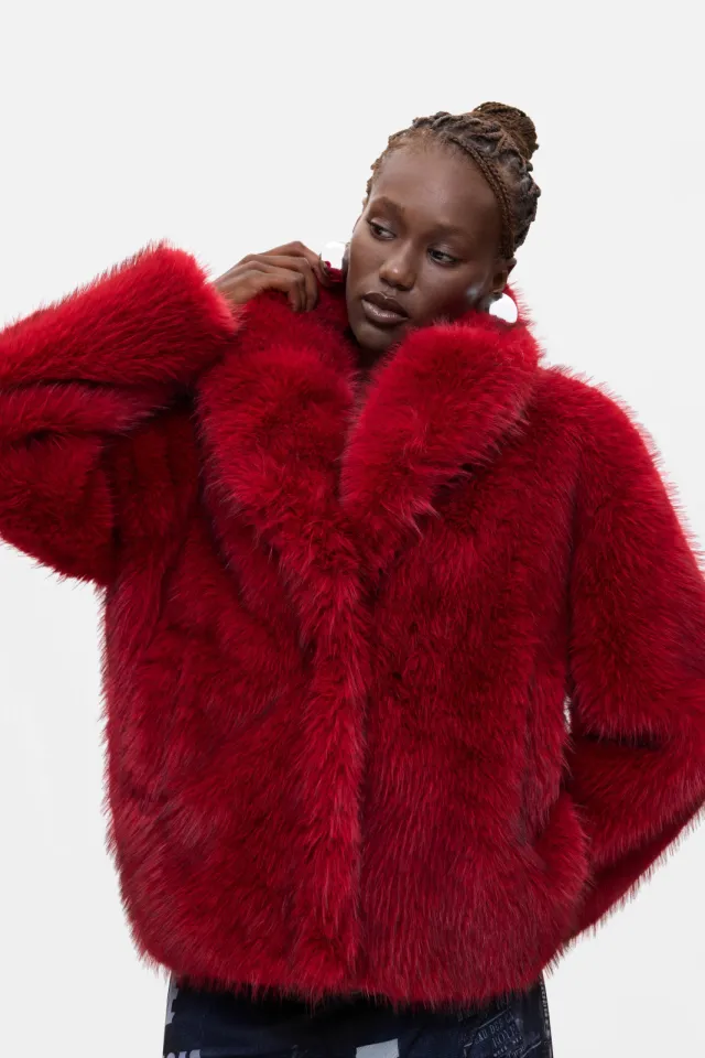 Desigual Crudelia winterjas rood, foto 4