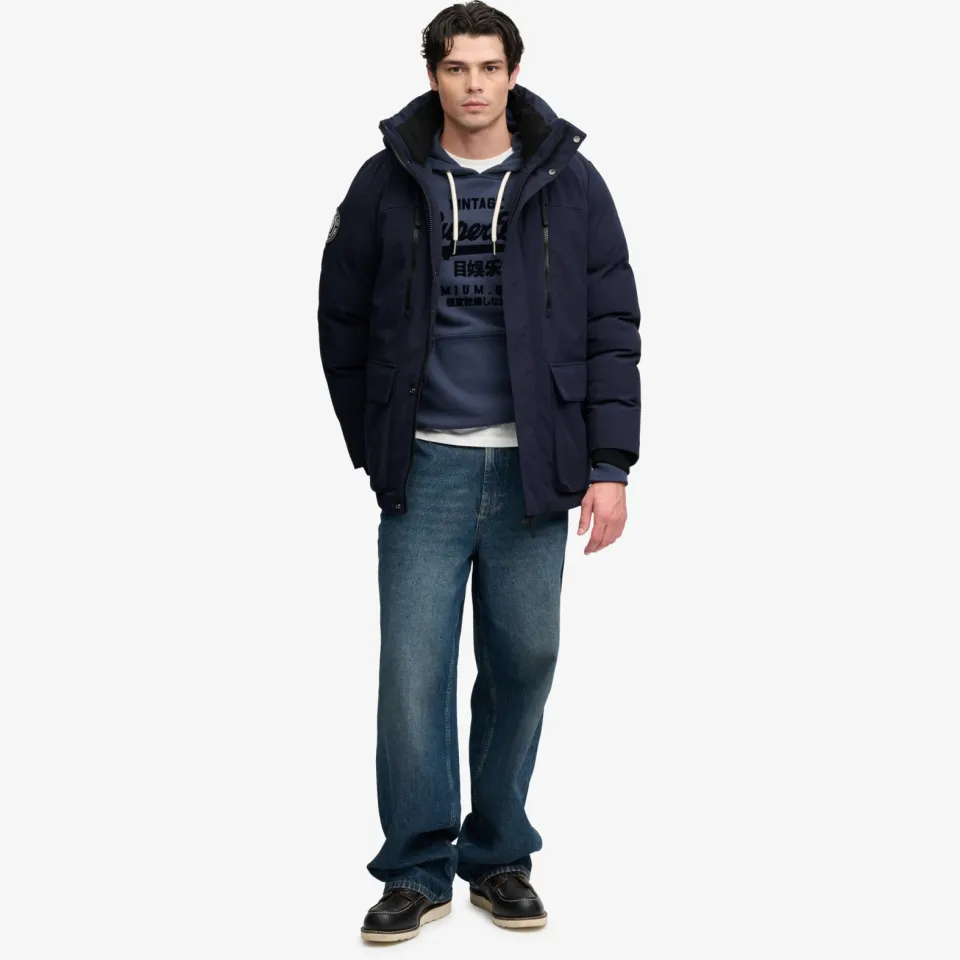 Superdry winterparka - marineblauw, foto 5