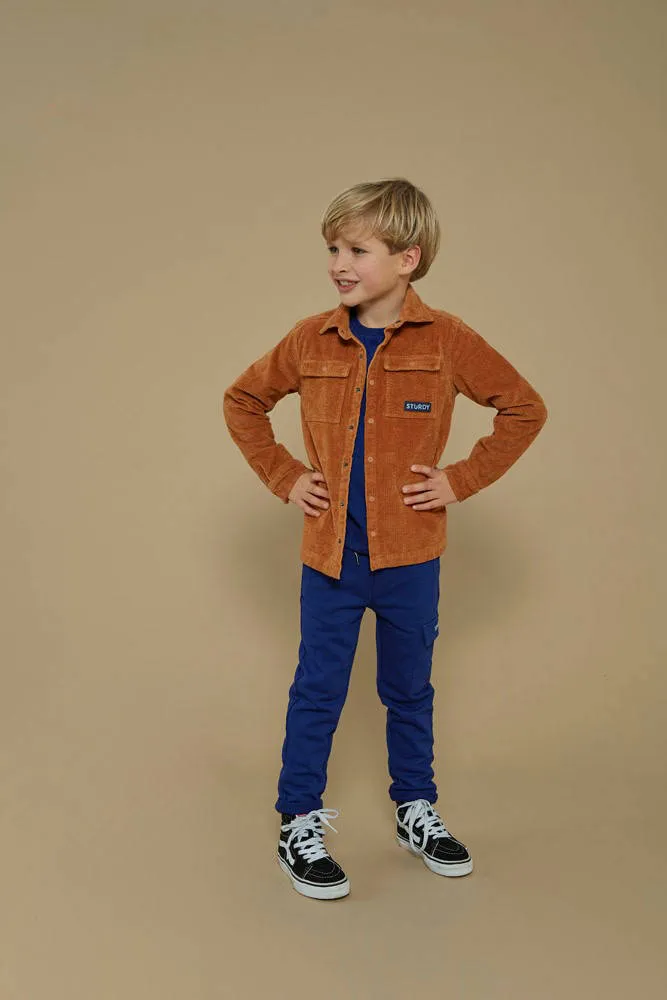 Sturdy corduroy overshirt bruin