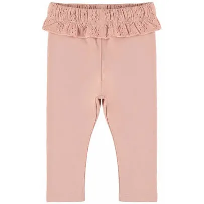 Dirkje skinny leggings met ruches roze (set van 3), foto 3