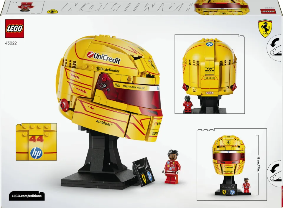 Lego Editions Vehicles Scuderia Ferrari HP Helm van Lewis Hamilton Set 43022, foto 3