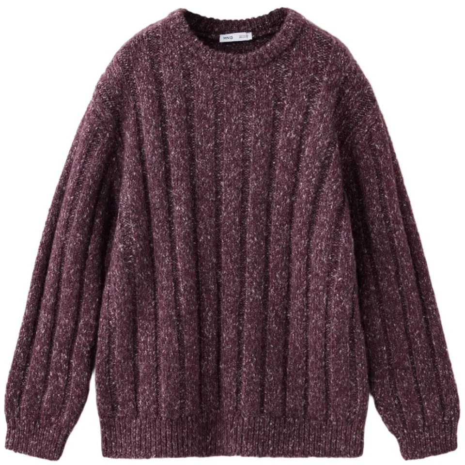 Mango Kids gebreide trui met wol - donkerrood, foto 2