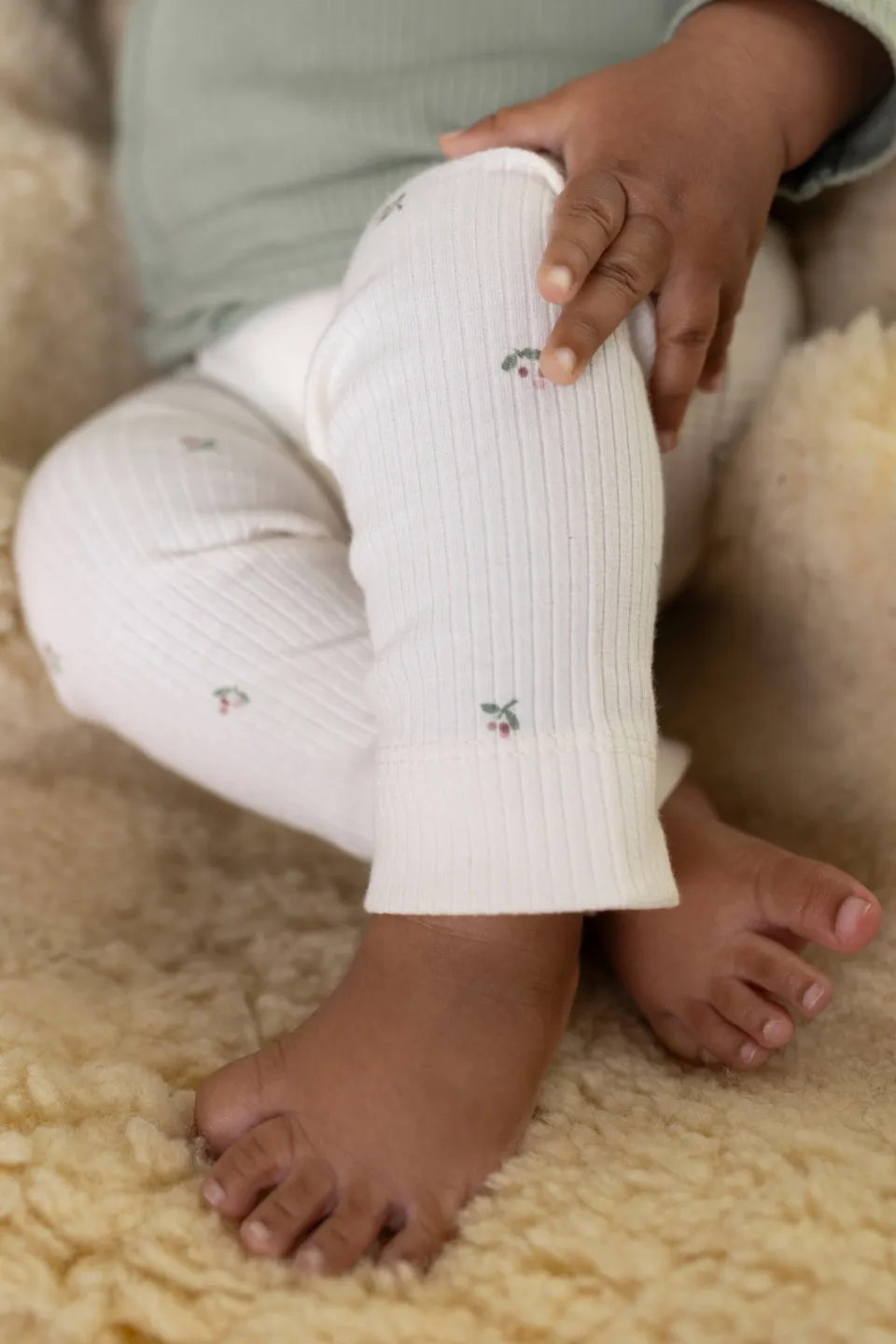 Noppies baby gebloemde legging ecru