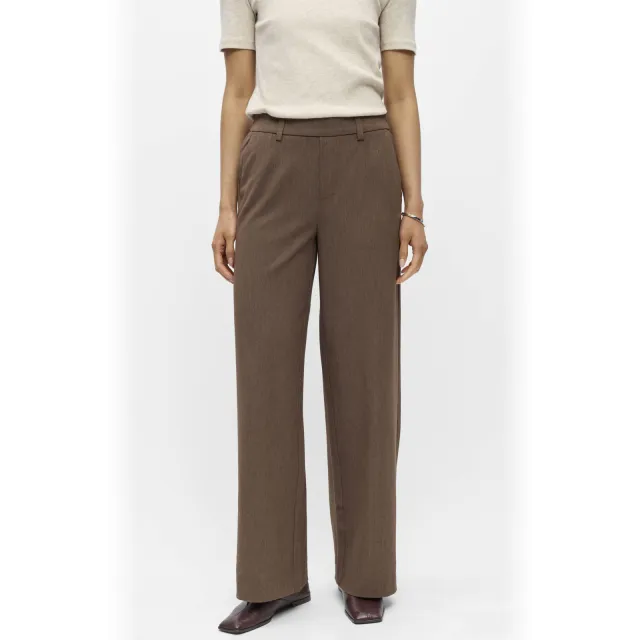 Object wide leg pantalon - lichtbruin, foto 3