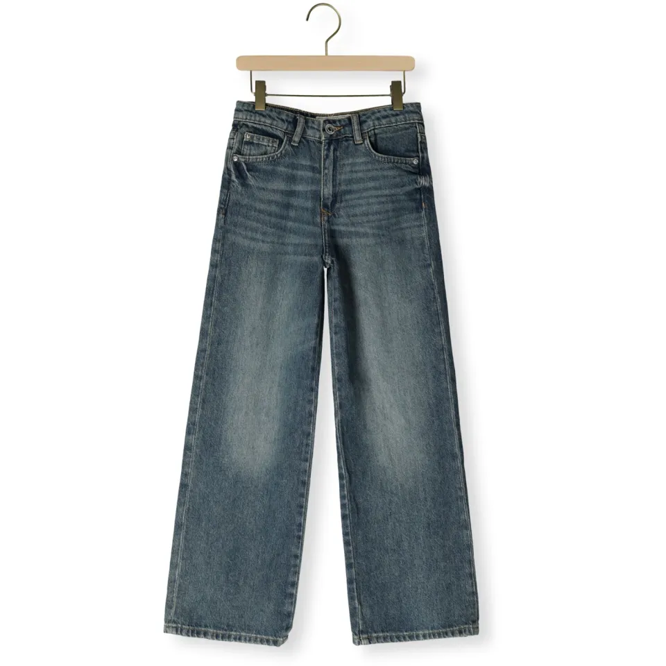 Vingino high waist wide leg jeans medium blue denim, foto 2
