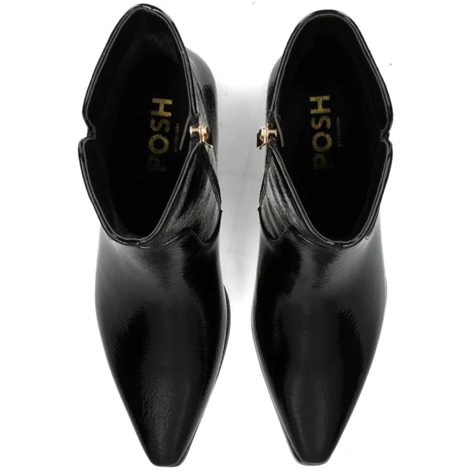 POSH by Poelman lak enkellaarzen donkergrijs, foto 3
