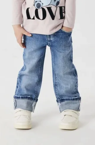 NAME IT MINI straight leg jeans medium blue denim, foto 3