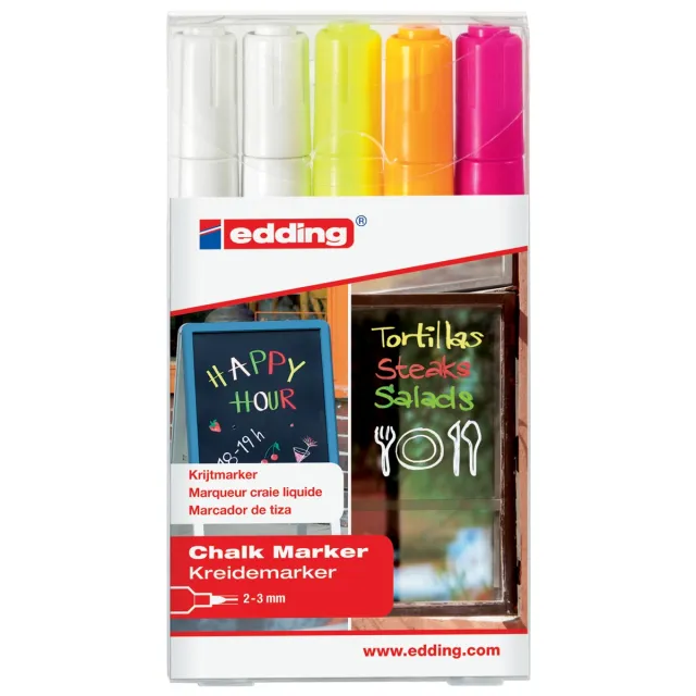 Edding Krijtstift edding 4095 rond 2-3mm assorti blister geel