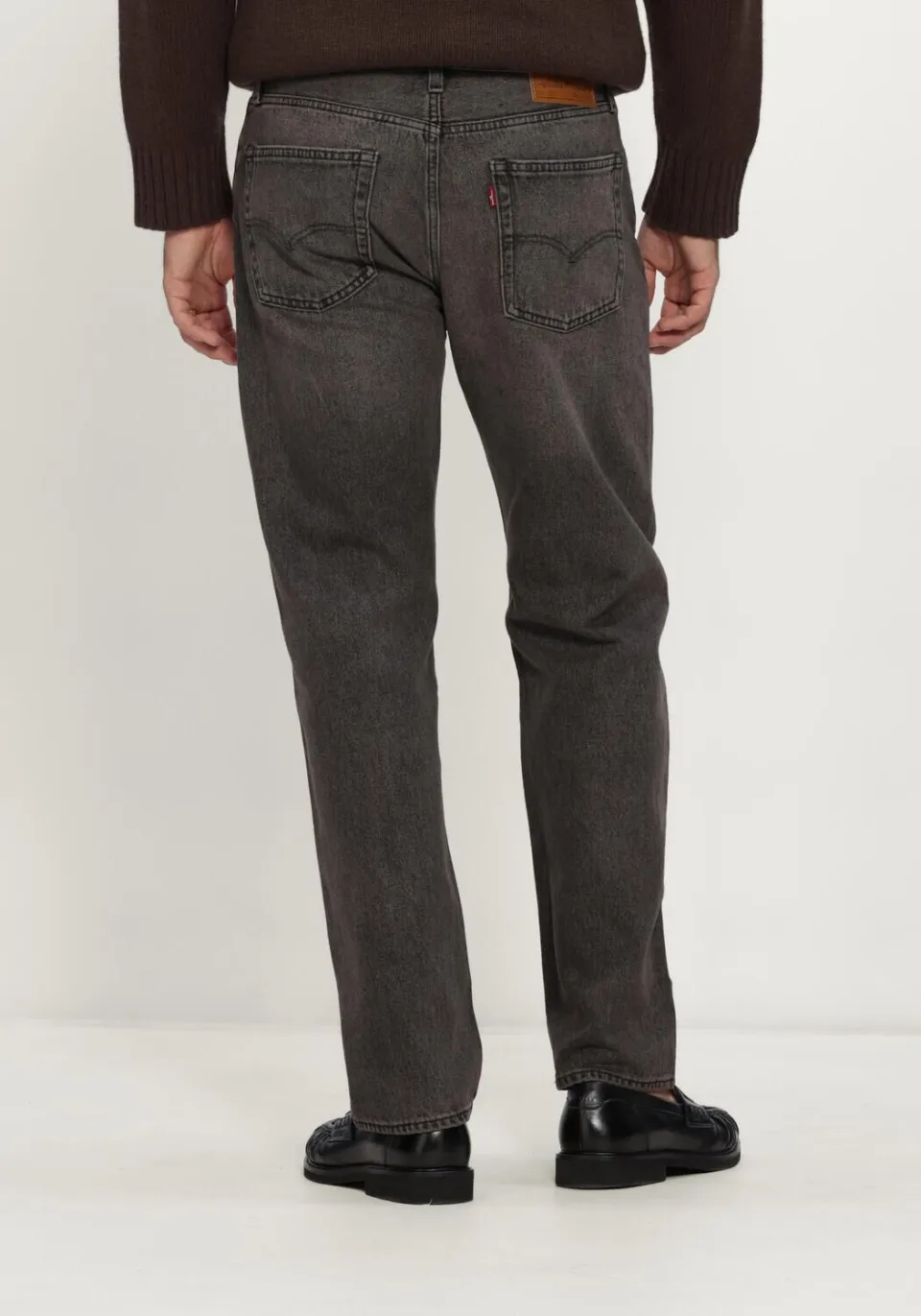 Levi's Heren Jeans 555 Relaxed Straight Back On The Block - Donkergrijs, foto 3