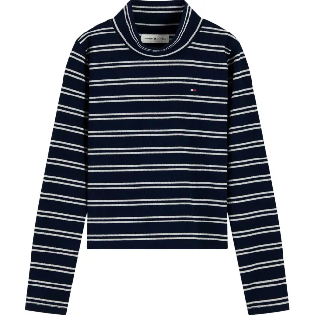 Tommy Hilfiger gestreepte longsleeve - donkerblauw/wit