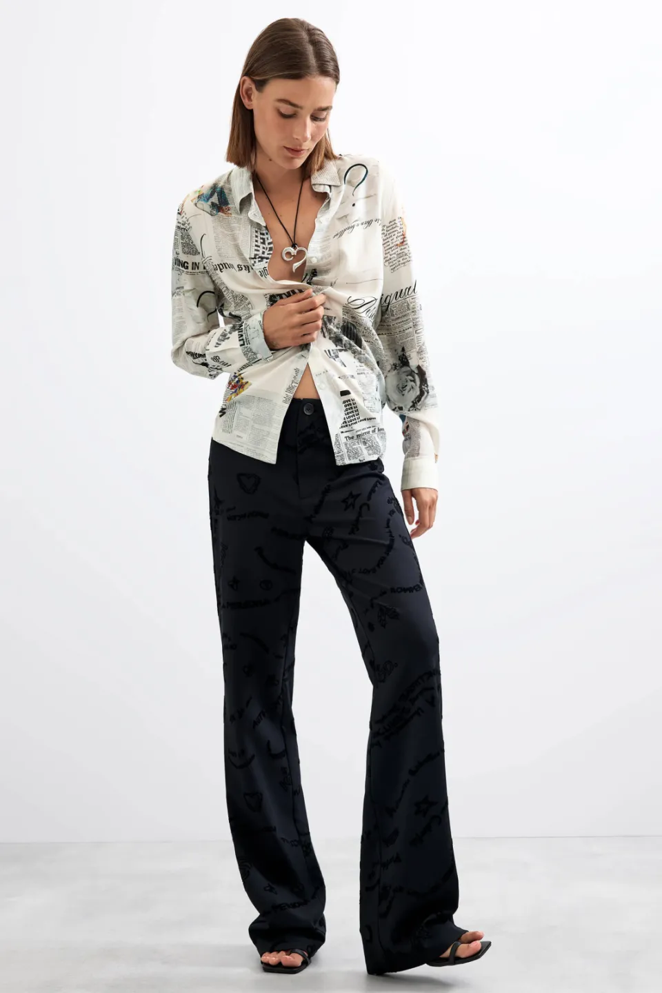 Desigual Michelle broek zwart, foto 4