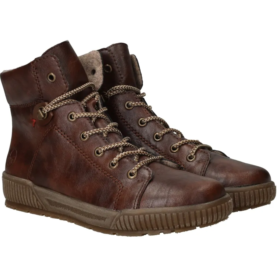 Rieker veterboots hoog cognac, foto 4