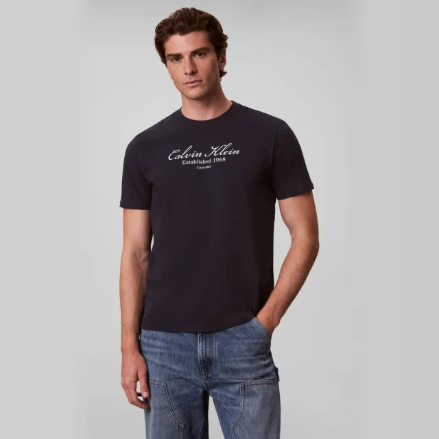 Calvin Klein JEANS regular fit T-shirt met print - dark sapphire