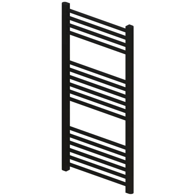 Boss & Wessing Radiator BWS Wingrave 100x50 cm Mat Zwart Zij-Onderaansluiting (496 Watt)