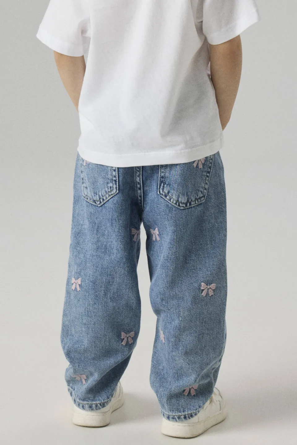 NAME IT MINI loose fit jeans NMFBELLA met strikjes Medium blue denim, foto 6