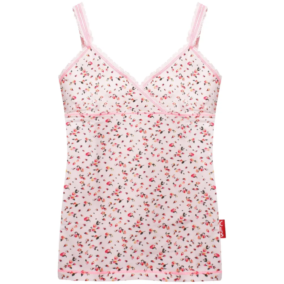 Claesen's singlet met bloemenprint roze, foto 3