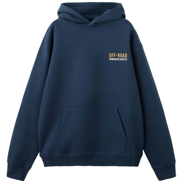 Mango TEEN hoodie met tekst - marineblauw