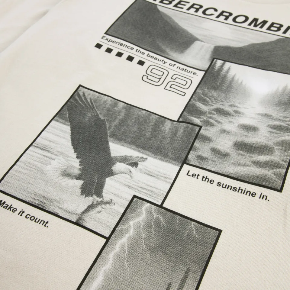 Abercrombie & Fitch longsleeve met print beige, foto 4