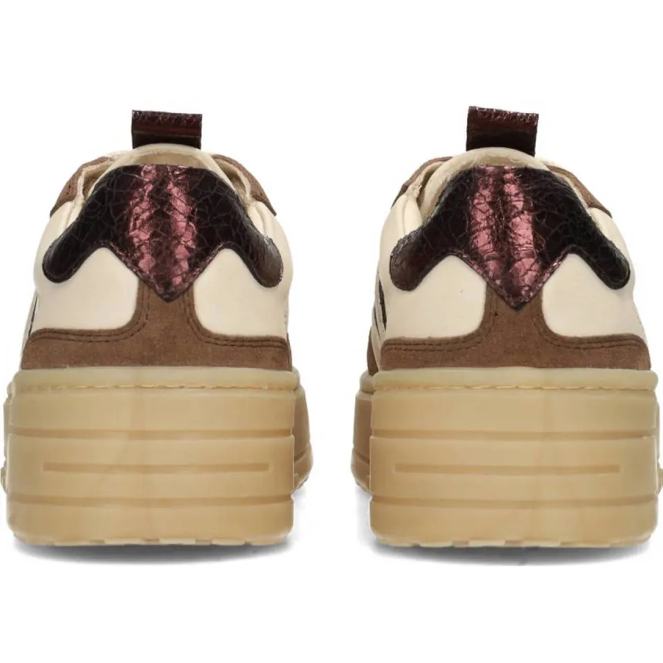 Poelman Anemone leren sneakers taupe/beige, foto 3
