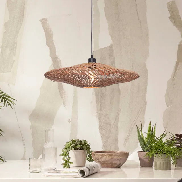 Good&Mojo Hanglamp 'Zanzibar' Rotan, 55cm, kleur Naturel