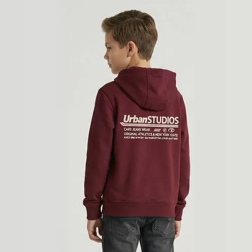 Cars hoodie met backprint - donkerrood, foto 3