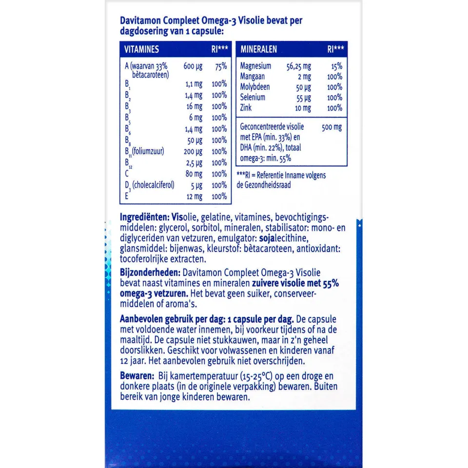 Davitamon Compleet Omega-3 Visolie capsules - 70 stuks, foto 3