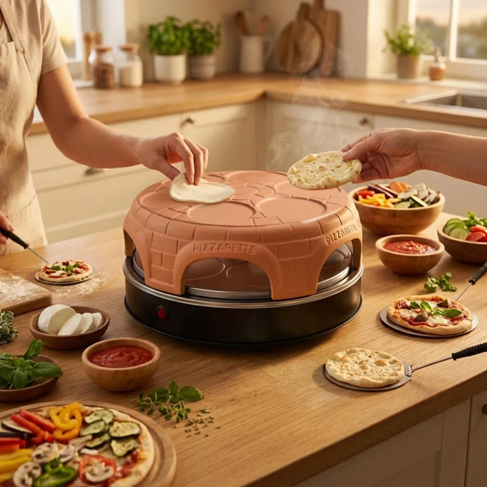 Emerio Originele Pizzarette 6 personen pizzamaker zwart, foto 2