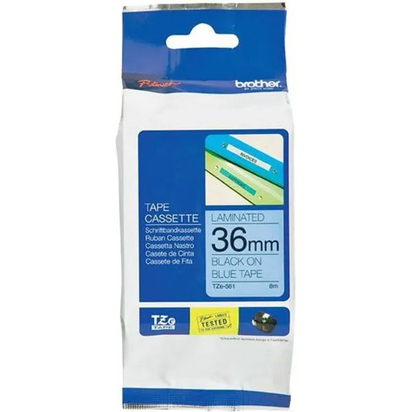 Brother TZe-561 Tape Zwart op blauw (36 mm)