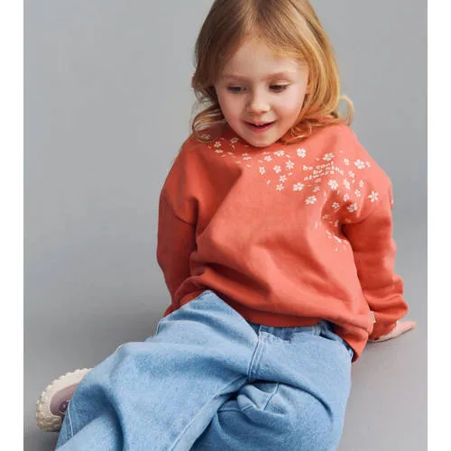 Wheat oversized gebloemde sweater - koraalrood, foto 5