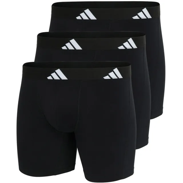 Adidas Active Flex Cotton boxer long 3-pack zwart