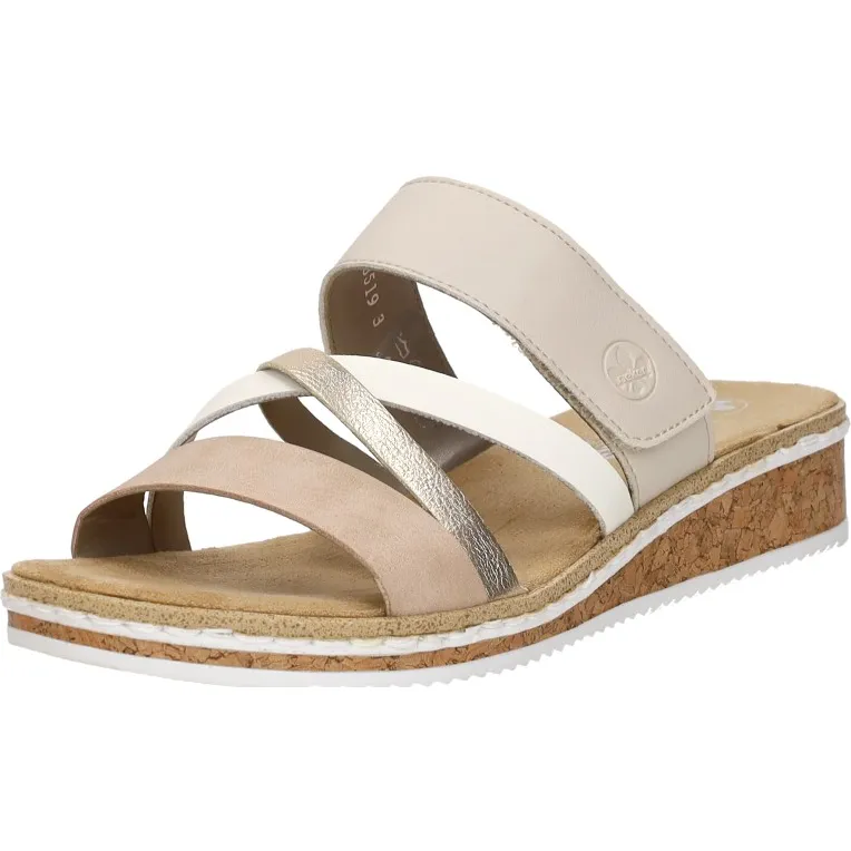 Rieker open teen slippers beige, foto 5