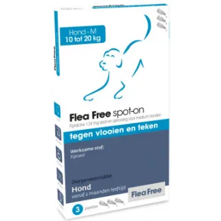 Flea Free Spot-On Hond 10-20 kg 3 pipetten