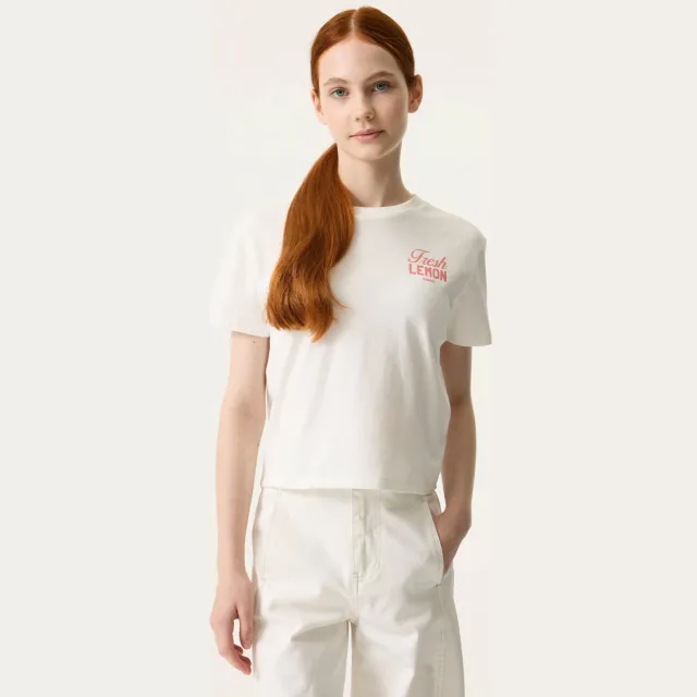 Garcia T-shirt met backprint wit, foto 6
