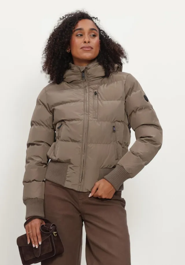 Airforce Dames Jassen Tate Bomber - Taupe Beige