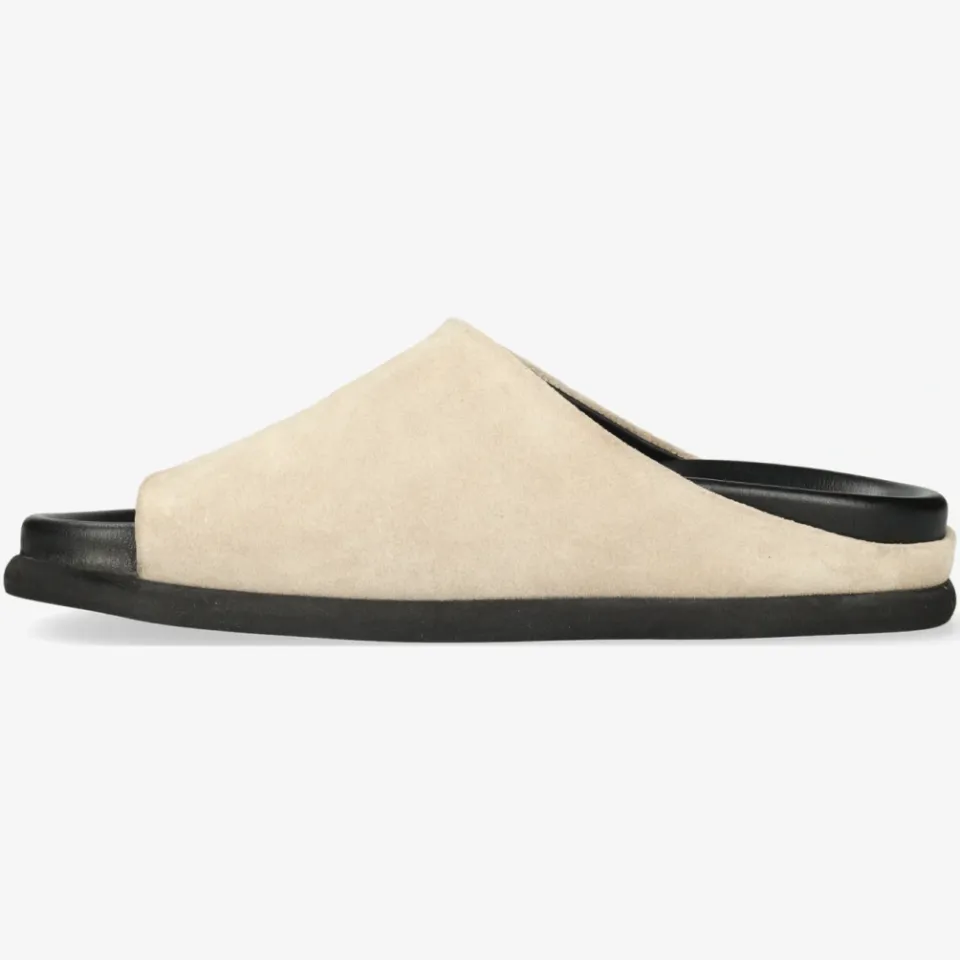 Shabbies Amsterdam Inga Close slipper Suède Taupe