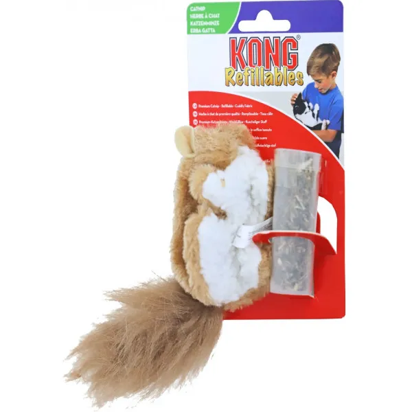 Kong Refillable Catnip eekhoorn kattenspeeltje