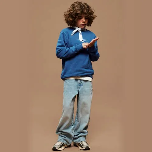NAME IT KIDS sweater met backprint blauw, foto 5