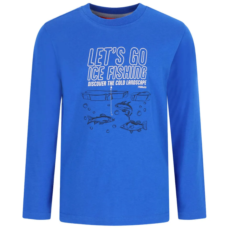 TYGO & vito longsleeve met print hardblauw, foto 2