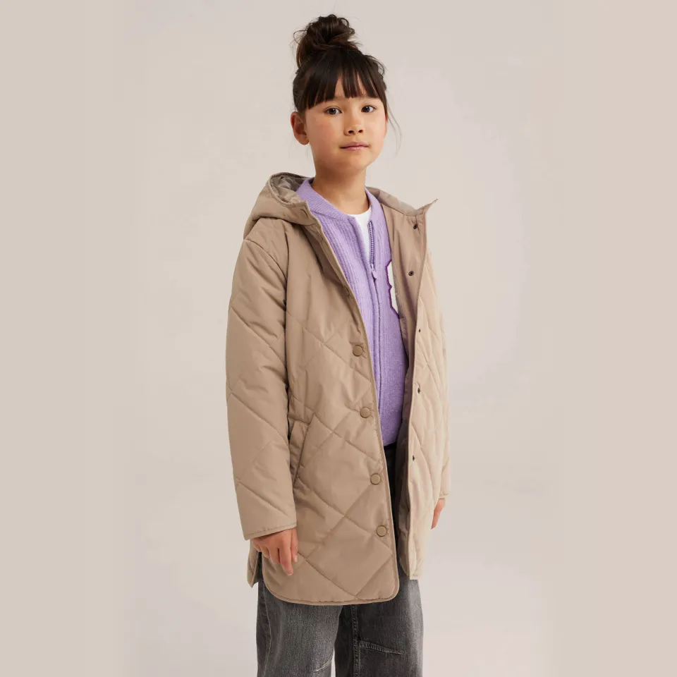 WE Fashion quilted jas beige, foto 4