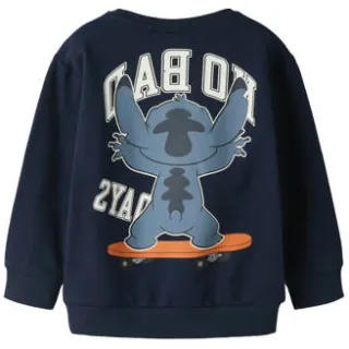 NAME IT MINI Lilo & Stitch sweater met print - donkerblauw Printopdruk, foto 2