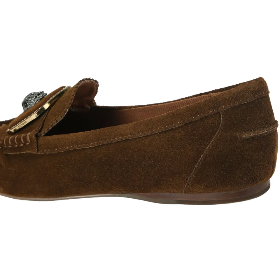 Kurt Geiger Pimlico suède mocassins met strass-steentjes - bruin, foto 4
