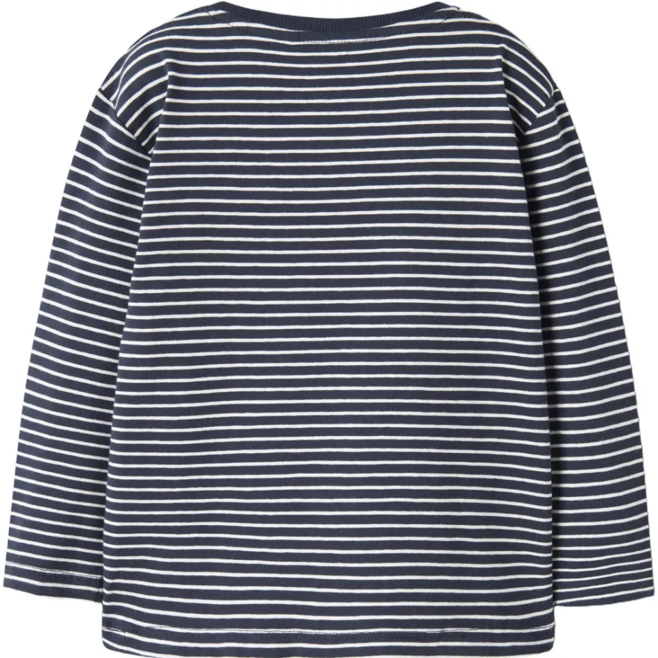 NAME IT MINI rechtvallende gestreepte longsleeve donkerblauw donkerblauw/wit, foto 2