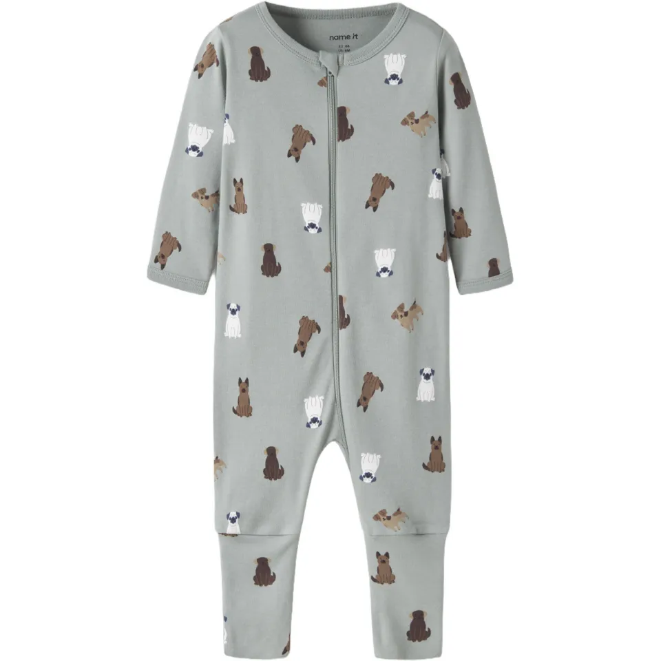NAME IT baby pyjama groen/ecru, foto 3