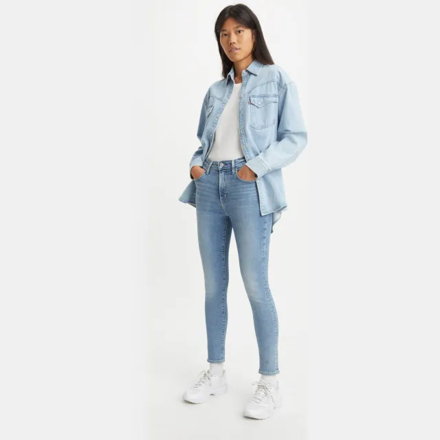 Levi's 721 high waist skinny jeans light blue denim