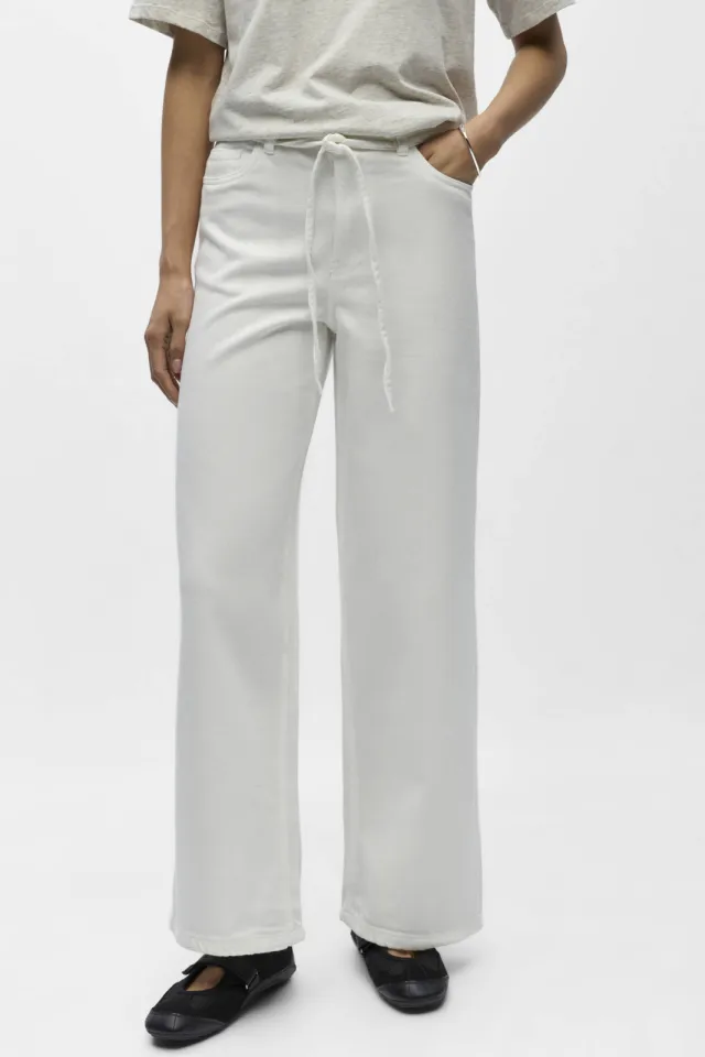 Object wide leg jeans wide leg jeans wit, foto 3