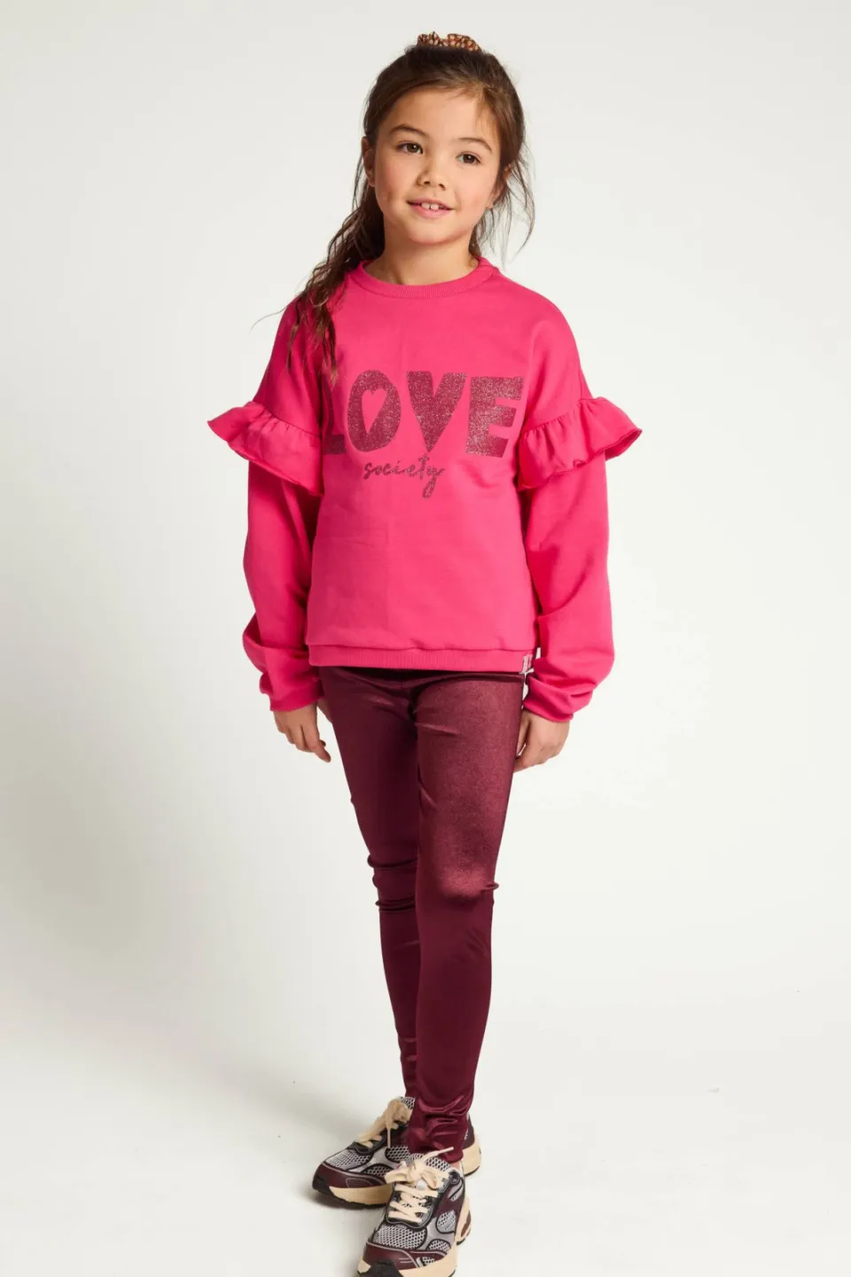 LOOXS little skinny legging donkerrood, foto 3