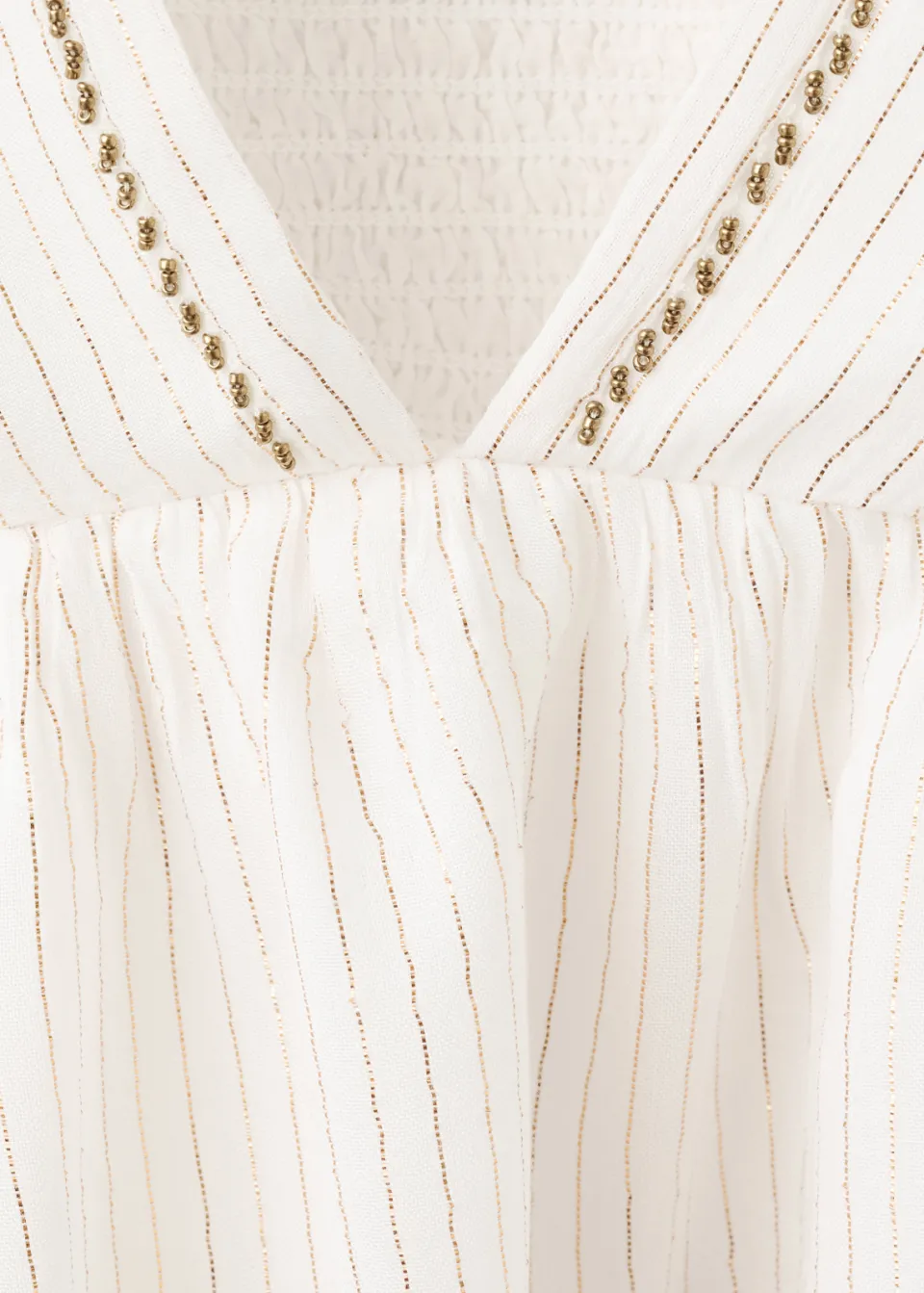 Mango TEEN gestreepte blousetop met strass-steentjes wit, foto 7