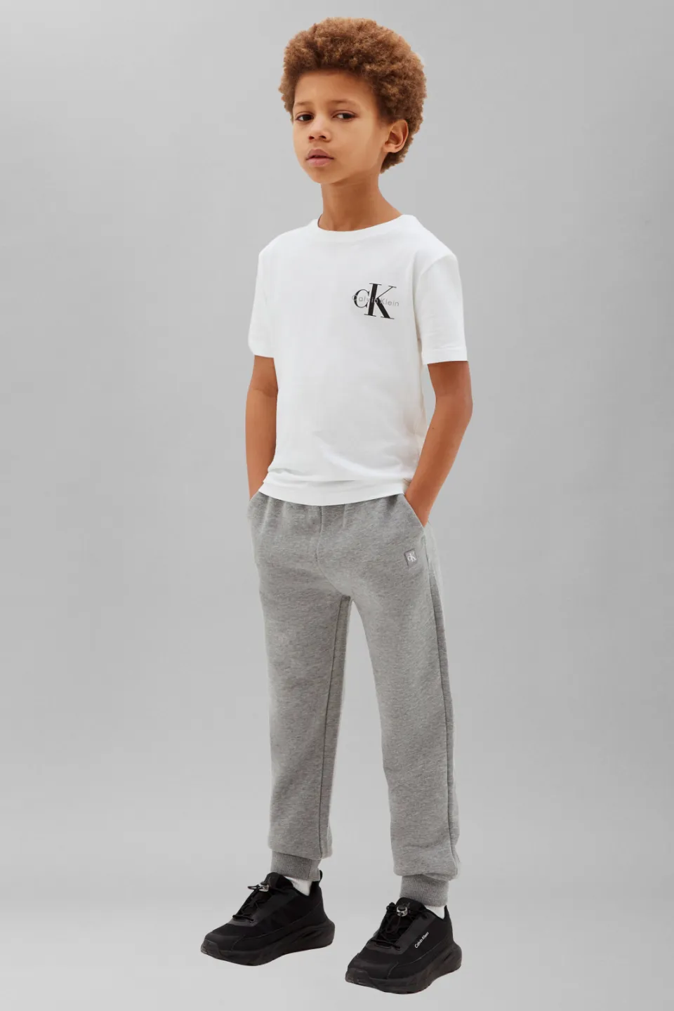 Calvin Klein sweat joggingbroek grijs melange, foto 4