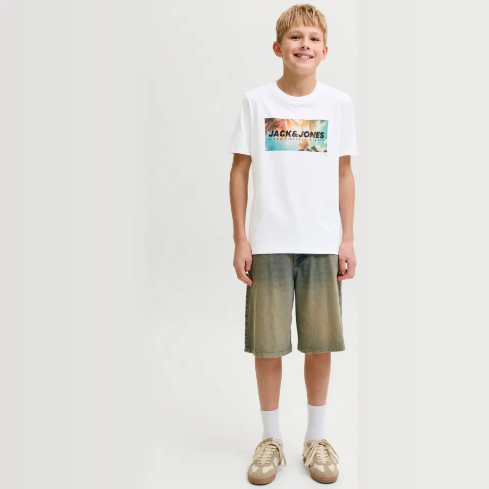 Jack & Jones Junior t-shirt wit, foto 4